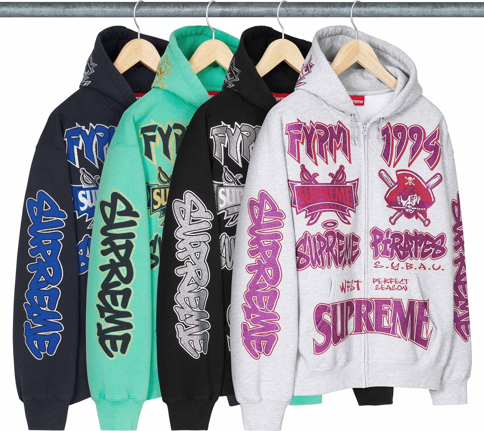 Pirates Zip Up Hooded Sweatshirt
